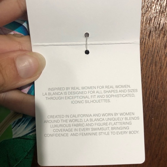 NWT La Blanca Tummy Control Underwire Tropical One Piece Swimsuit •Size 4 - Picture 8 of 10